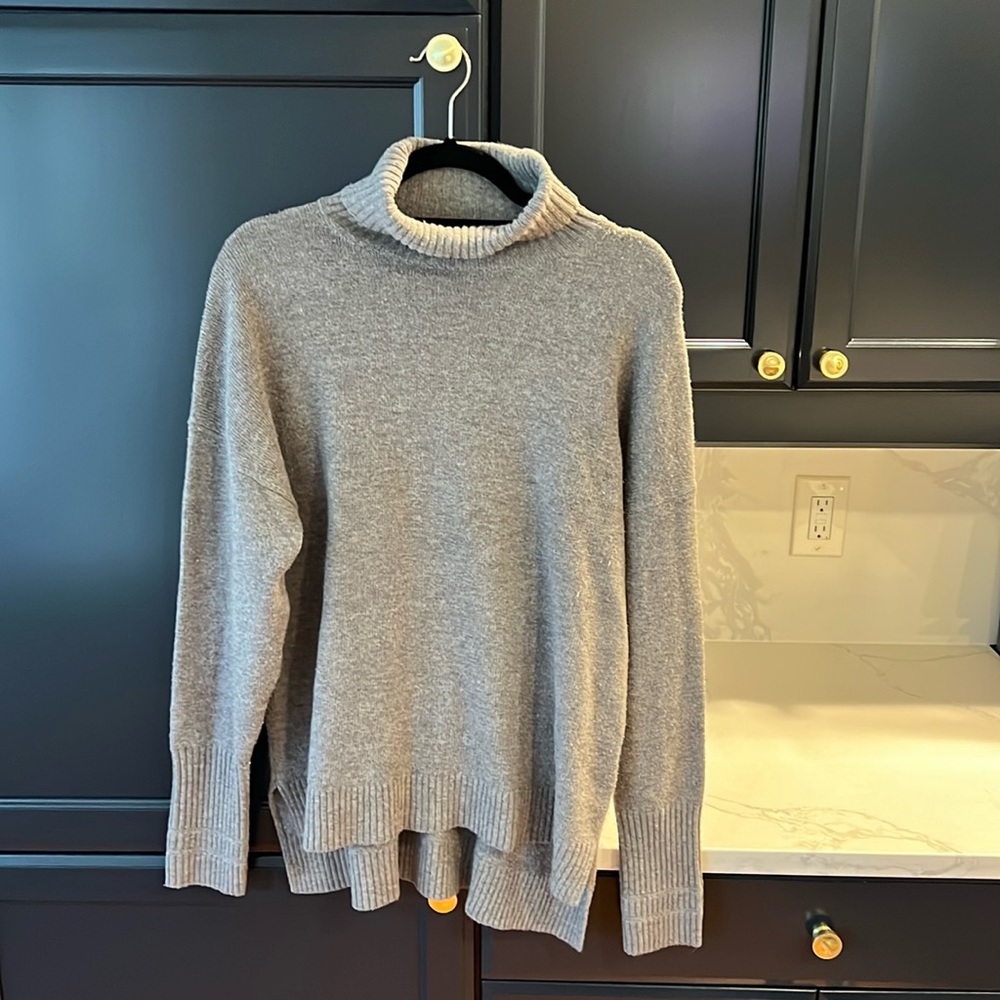 Cozy Gray Turtleneck Sweater